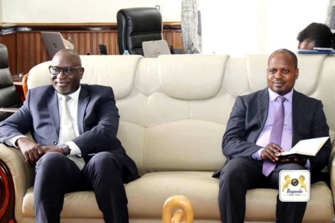 Hon. Robert Waggwa Nsibirwa and Hon. Isreal Kitooke, the Information Minister Hon. Robert Waggwa Nsibirwa and Hon. Isreal Kitooke, the Information Minister